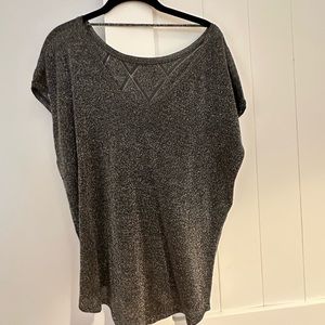 Grey/Silver Top with Sparkle Size L